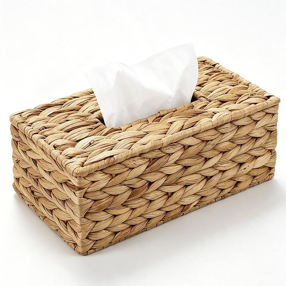 YWXWY Water Hyacinth Tissue Box Cover (Rectangle)